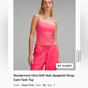 Lululemon Wundermost Tank